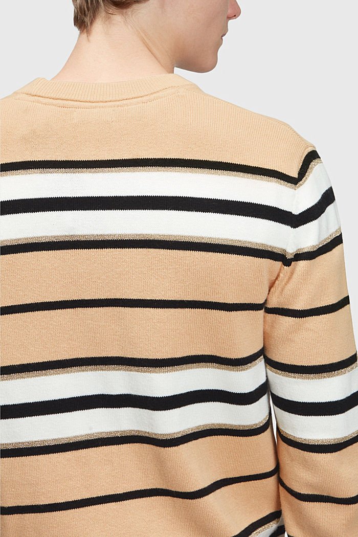 Striped jumper with cashmere, BEIGE, detail-asia image number 3