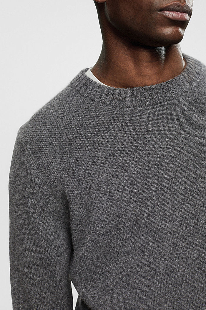 Cashmere sweater, ANTHRACITE, detail-asia image number 2