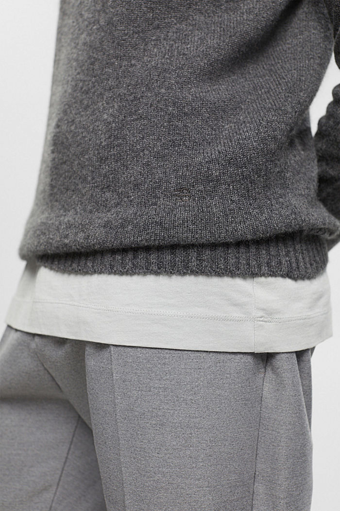 Cashmere sweater, ANTHRACITE, detail-asia image number 4
