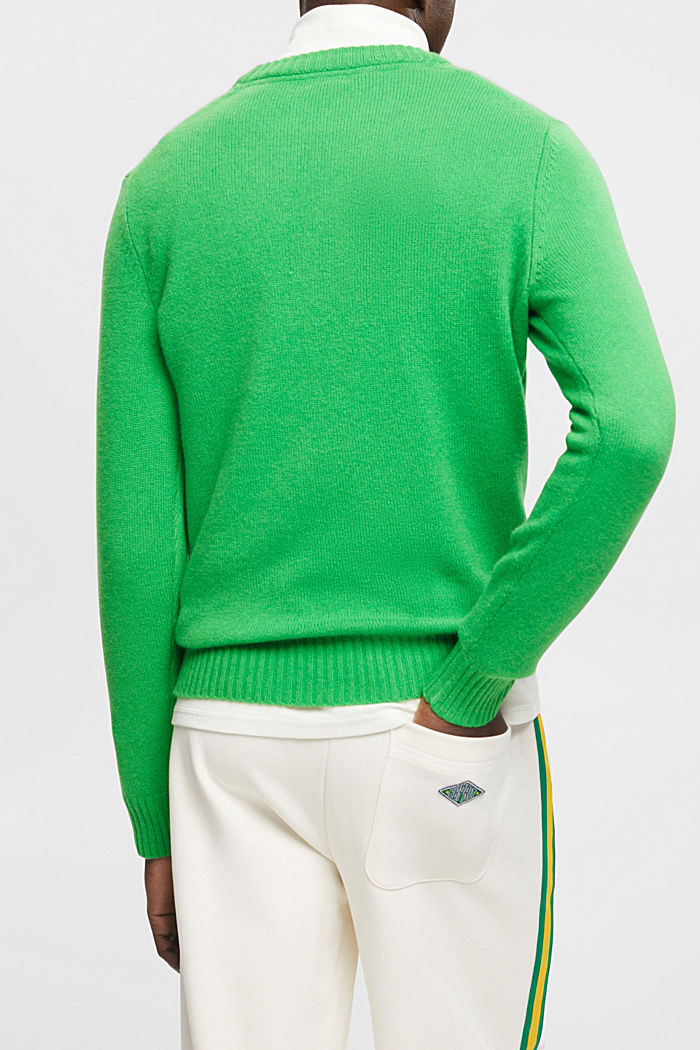 羊絨套頭衫, 綠色, detail-asia image number 3