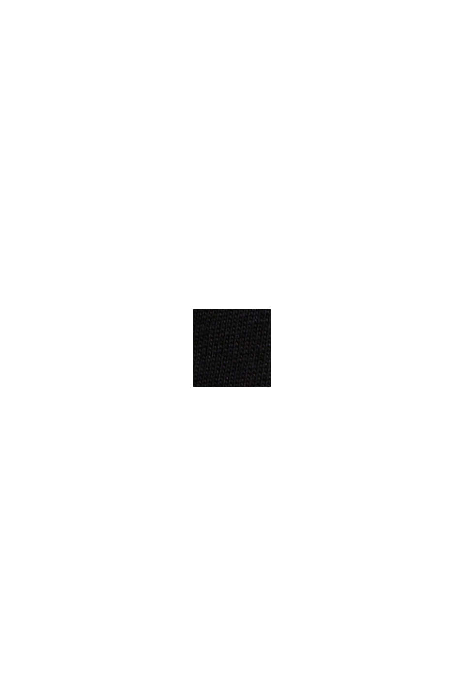 오가닉 코튼 소재의 아플리케 로고 티셔츠, BLACK, swatch