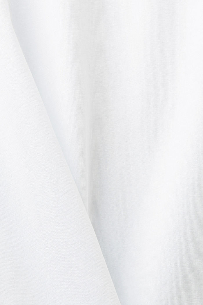 T-shirt with an appliquéd logo, organic cotton, WHITE, detail-asia image number 5