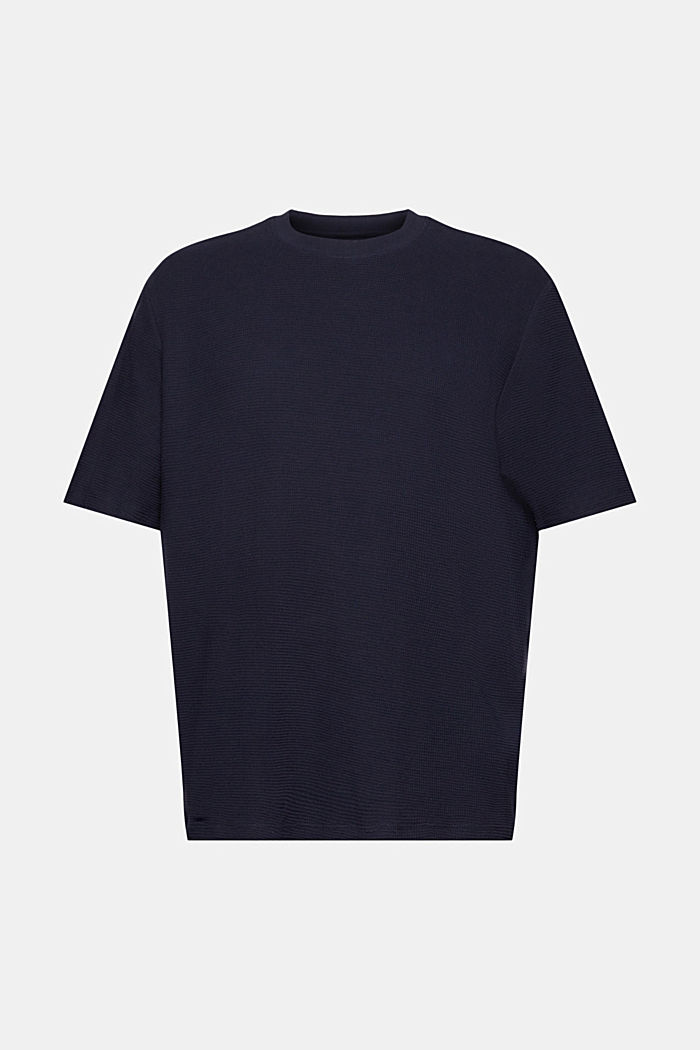 紋理平織布T恤, 海軍藍, detail-asia image number 6
