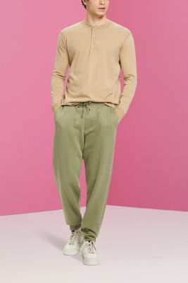 Long-sleeved top with buttons, KHAKI BEIGE, detail-asia image number 4
