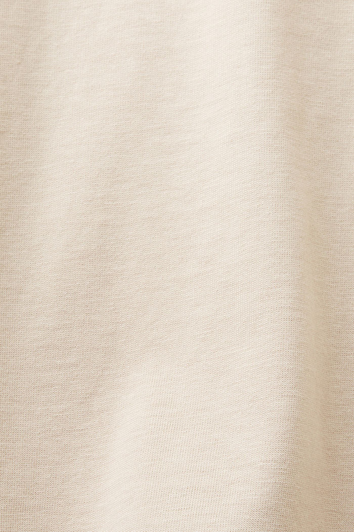 Cotton crewneck T-shirt, LIGHT TAUPE, detail-asia image number 5