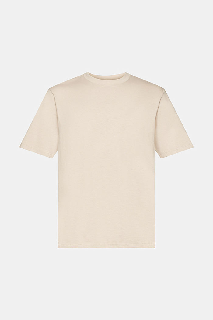 Cotton crewneck T-shirt, LIGHT TAUPE, detail-asia image number 6