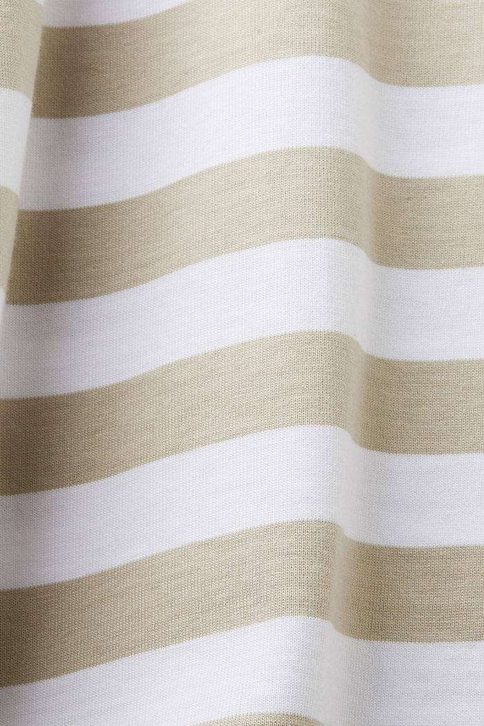 Striped crewneck T-shirt, DUSTY GREEN, detail-asia image number 5