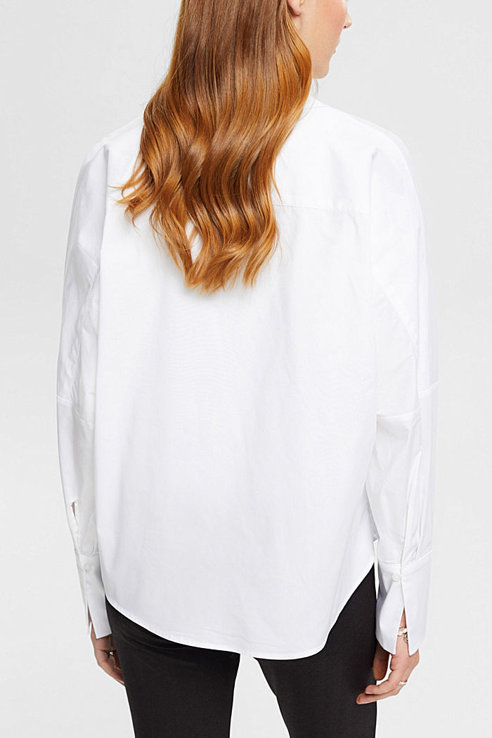 Poplin blouse, WHITE, detail-asia image number 3