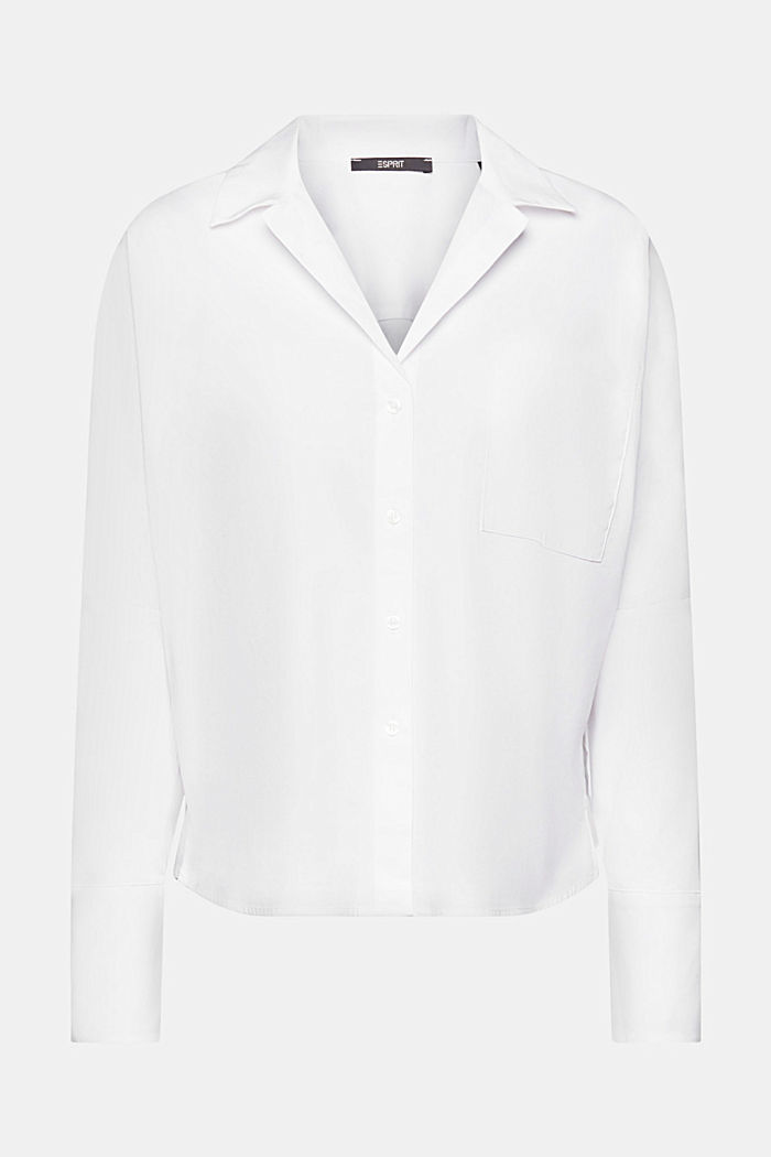 府綢女裝恤衫, 白色, detail-asia image number 6