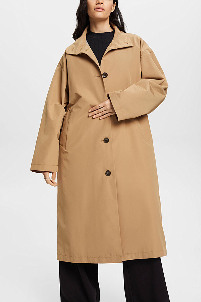 Oversized trench coat, KHAKI BEIGE, detail-asia image number 0