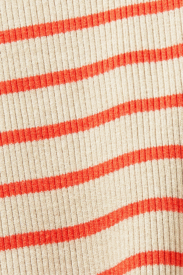 Short-sleeved ribbed sweater, LIGHT TAUPE, detail-asia image number 5