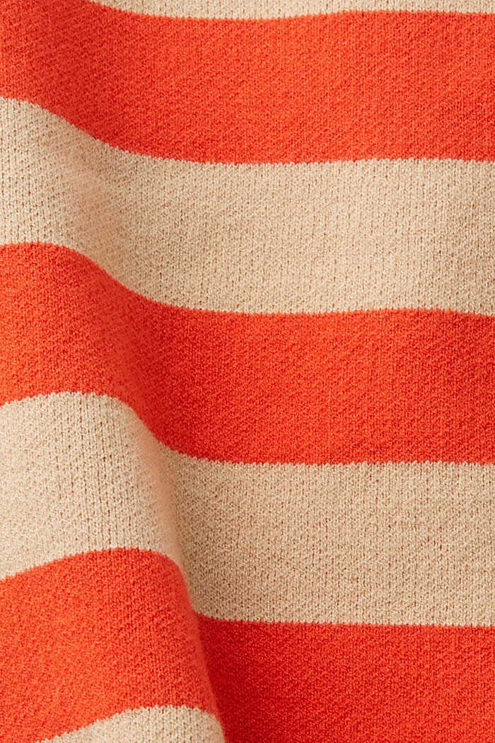 Mixed stripe knit jumper with roll neck, SAND, detail-asia image number 5
