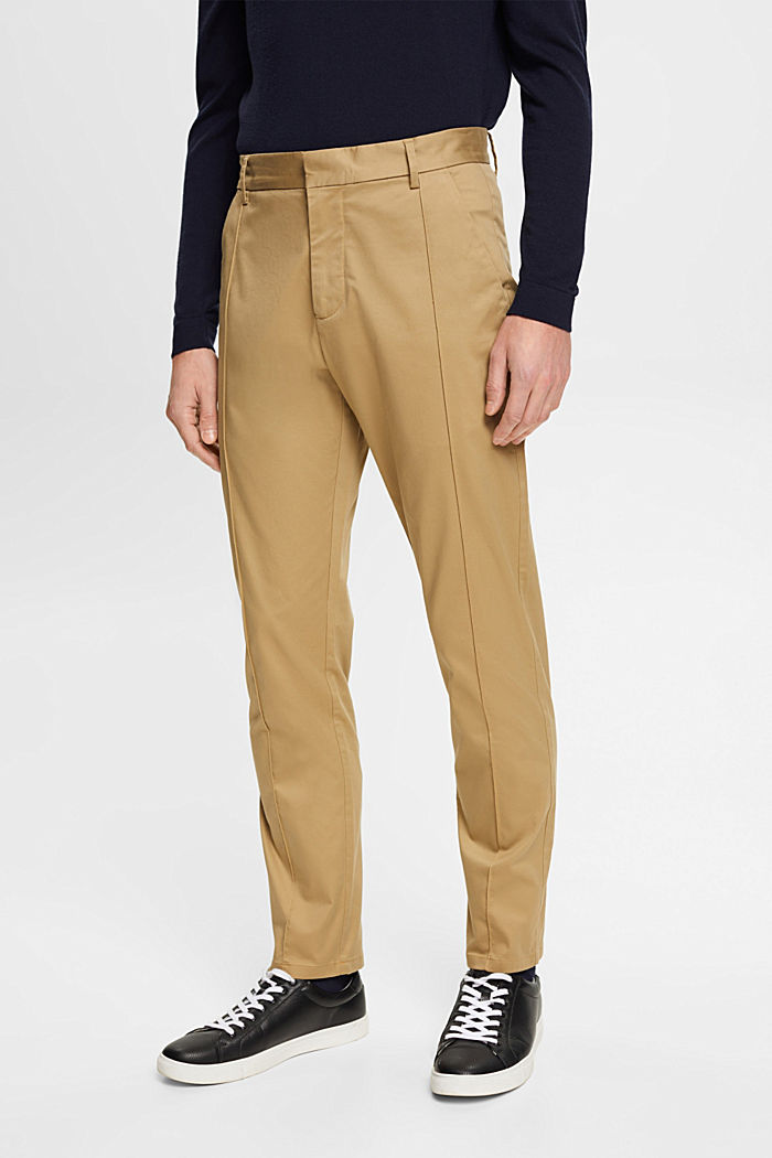 Pintuck trousers, KHAKI BEIGE, detail-asia image number 0