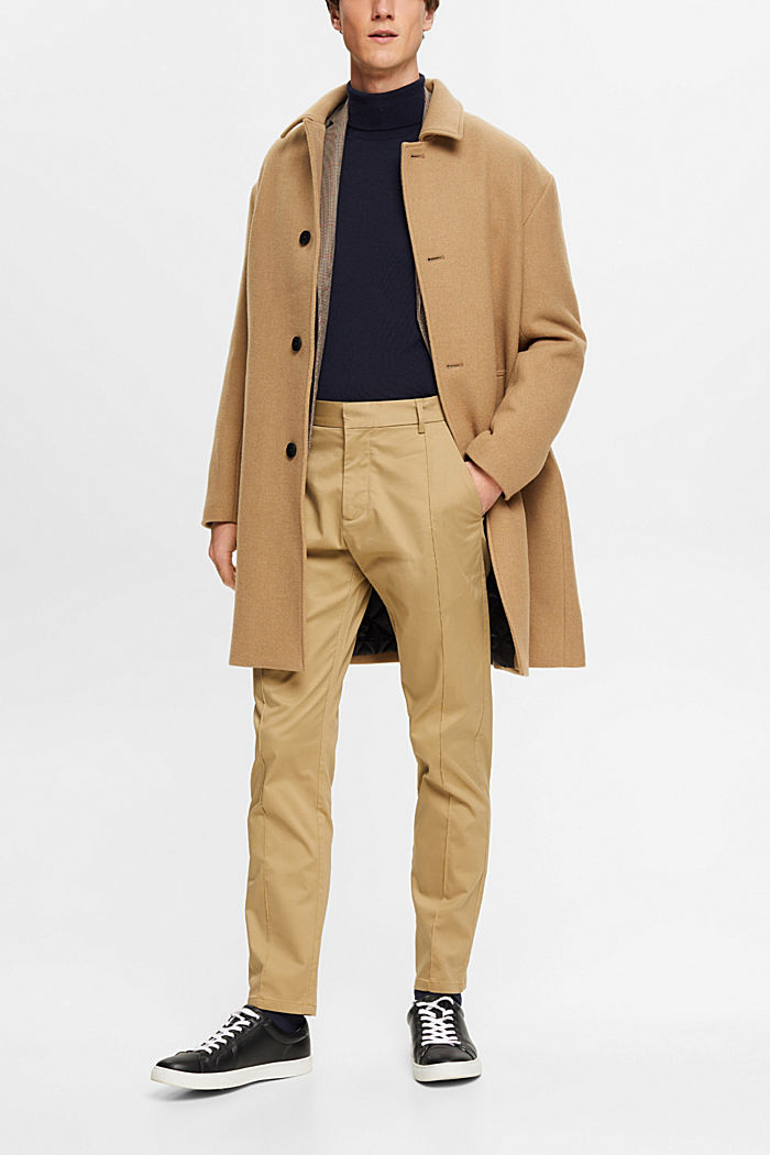 Pintuck trousers, KHAKI BEIGE, detail-asia image number 1