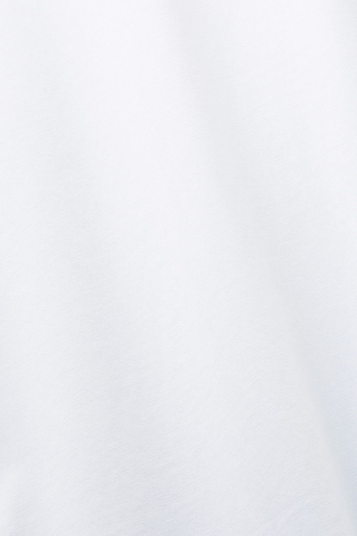 가슴 부위 프린트 코튼 티셔츠, WHITE, detail-asia image number 5