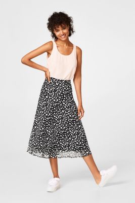 Esprit - Swirling chiffon midi skirt at our Online Shop