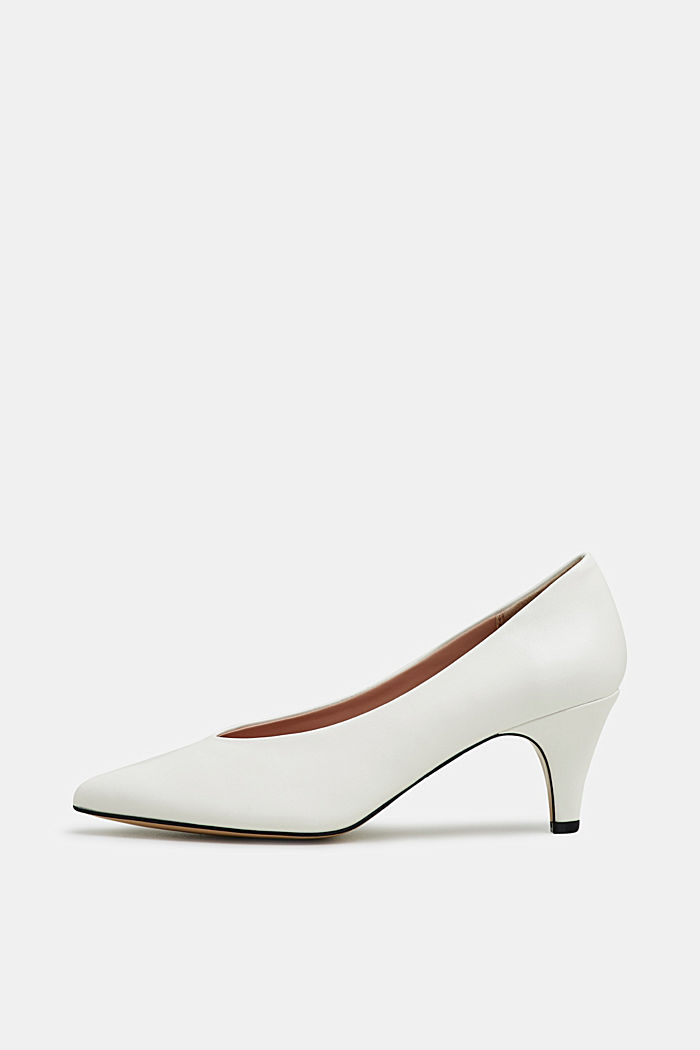 Pumps in similpelle, WHITE, detail image number 0