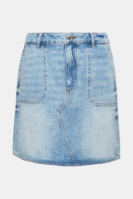Rock aus bleached Denim, 100% Baumwolle