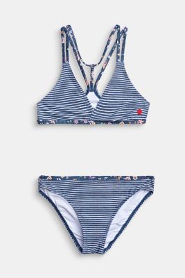 Esprit Gestreiftes BustierBikiniSet mit BlumenAkzenten im Online