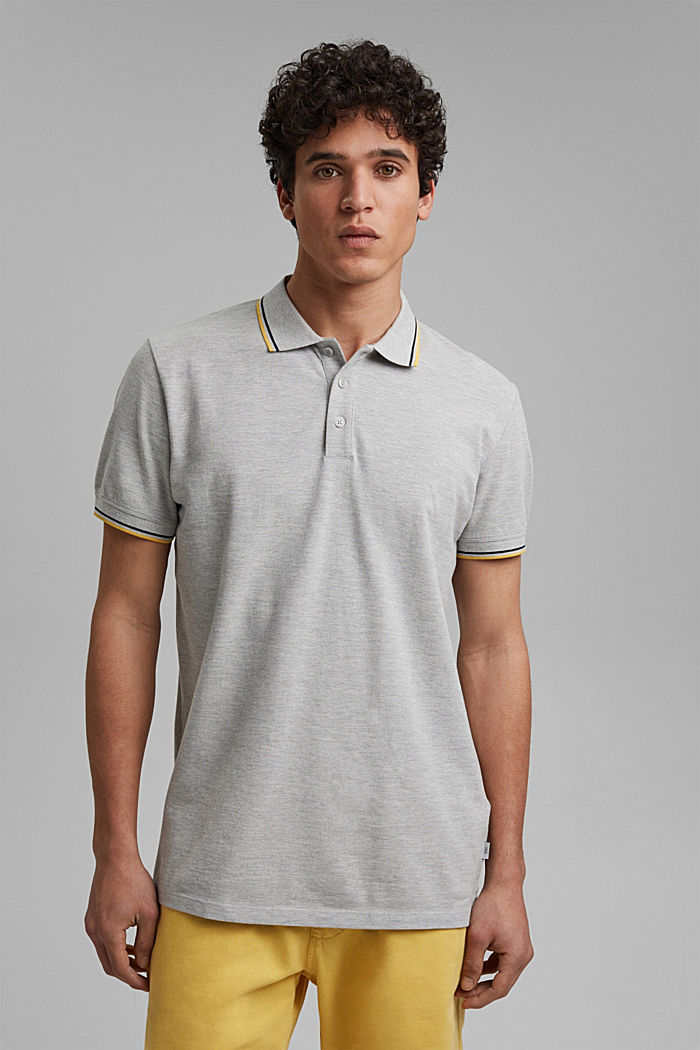 Piqué-Poloshirt mit Organic Cotton, LIGHT GREY, detail image number 0