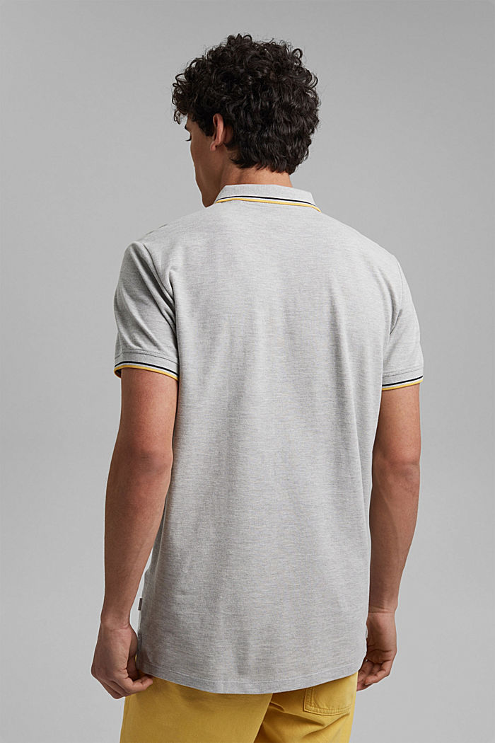 Piqué-Poloshirt mit Organic Cotton, LIGHT GREY, detail image number 3