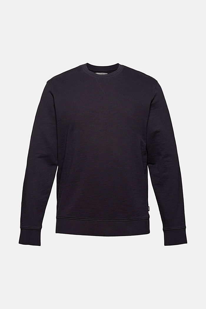 Sweat-shirt 100 % coton biologique, BLACK, overview