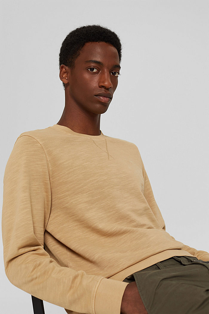 Sweatshirt aus 100% Organic Cotton, BEIGE, detail image number 4