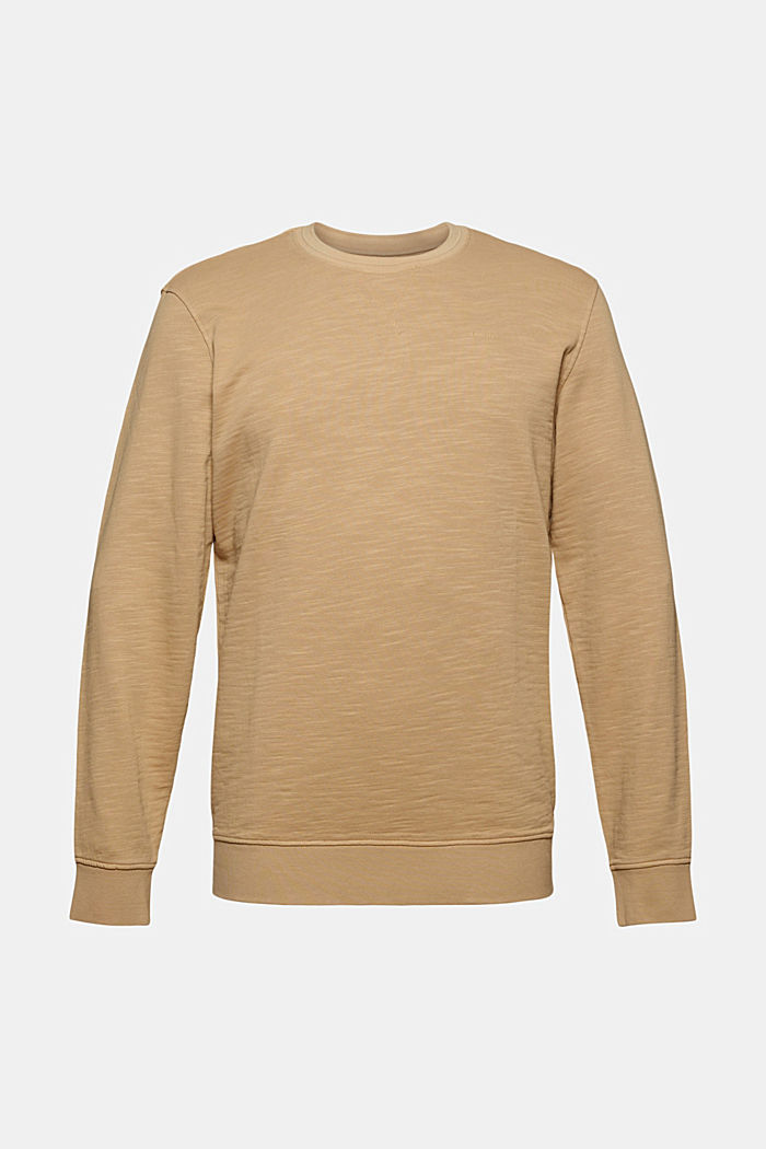 Sweat-shirt 100 % coton biologique, BEIGE, overview