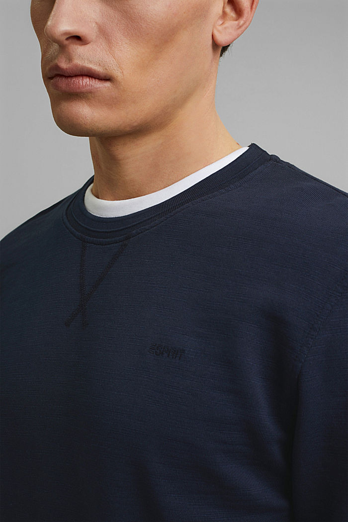 Sweatshirt made of 100% organic cotton, NAVY, detail image number 2