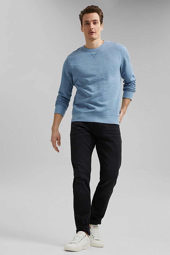 Sweatshirt aus 100% Organic Cotton, GREY BLUE, detail image number 3