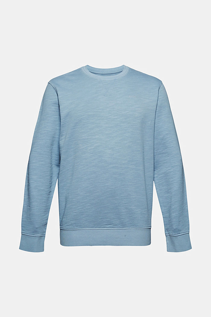 Sweatshirt van 100% biologisch katoen, GREY BLUE, overview