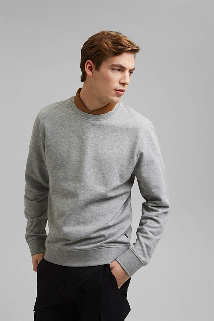Sweatshirt mit Organic Cotton, MEDIUM GREY, overview