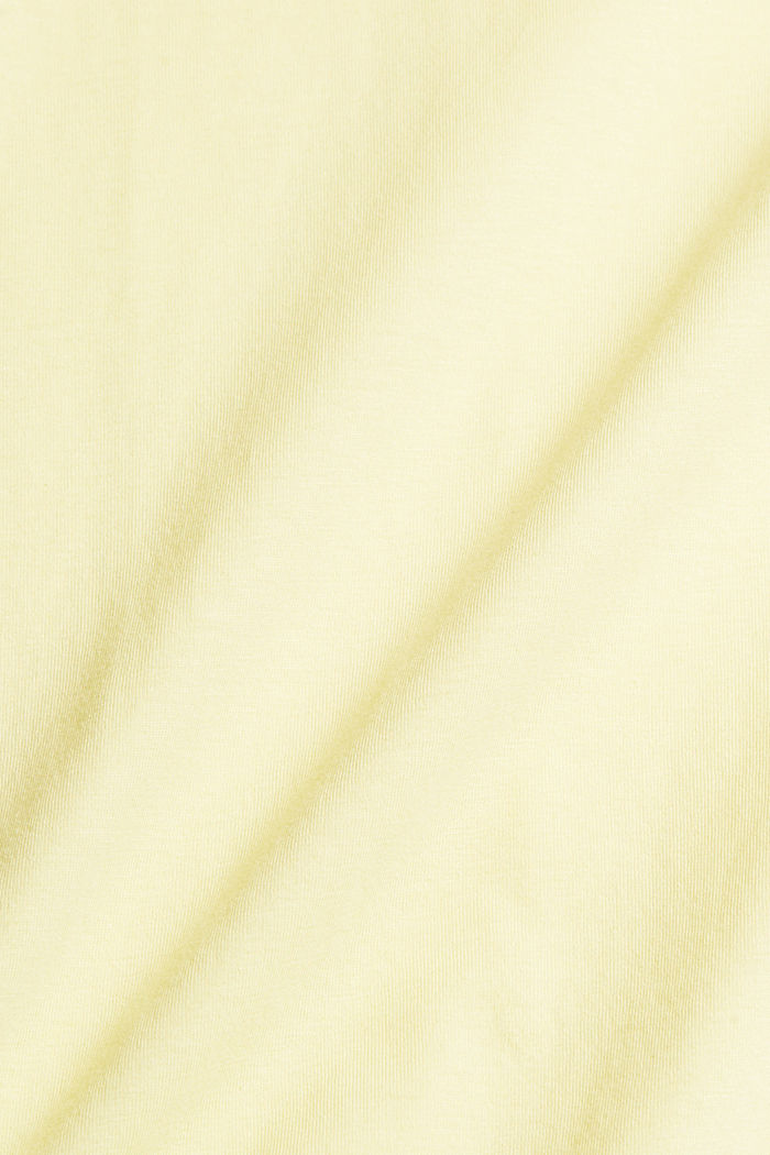 Jersey-T-Shirt mit Logo, Organic Cotton, LIGHT YELLOW, detail image number 5