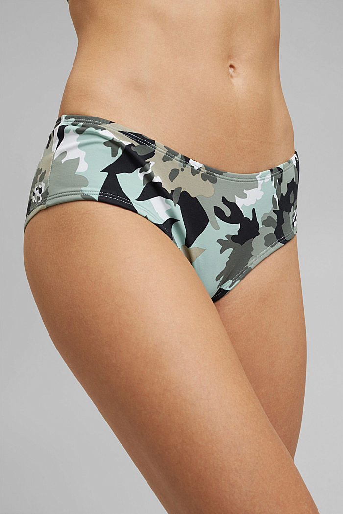Recycelt: Hipster-Shorts mit Camouflage-Print, LIGHT KHAKI, detail image number 1