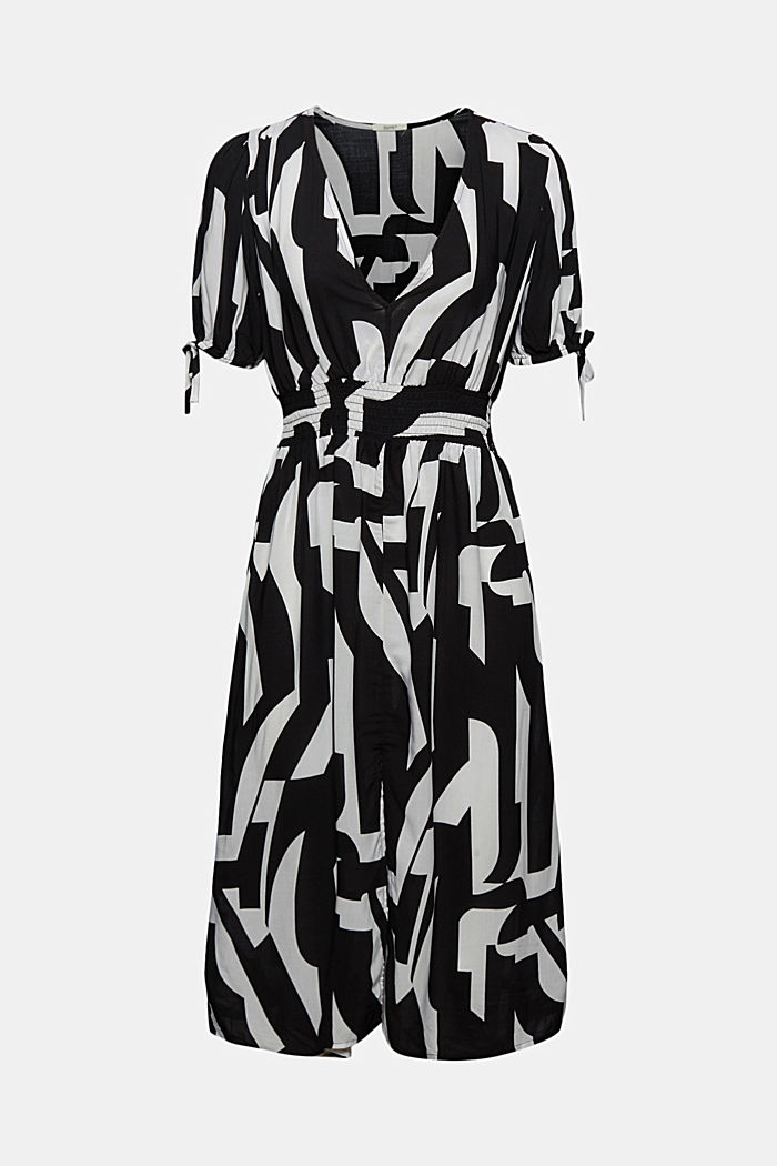Midi-jurk van LENZING™ ECOVERO™, BLACK, detail image number 3