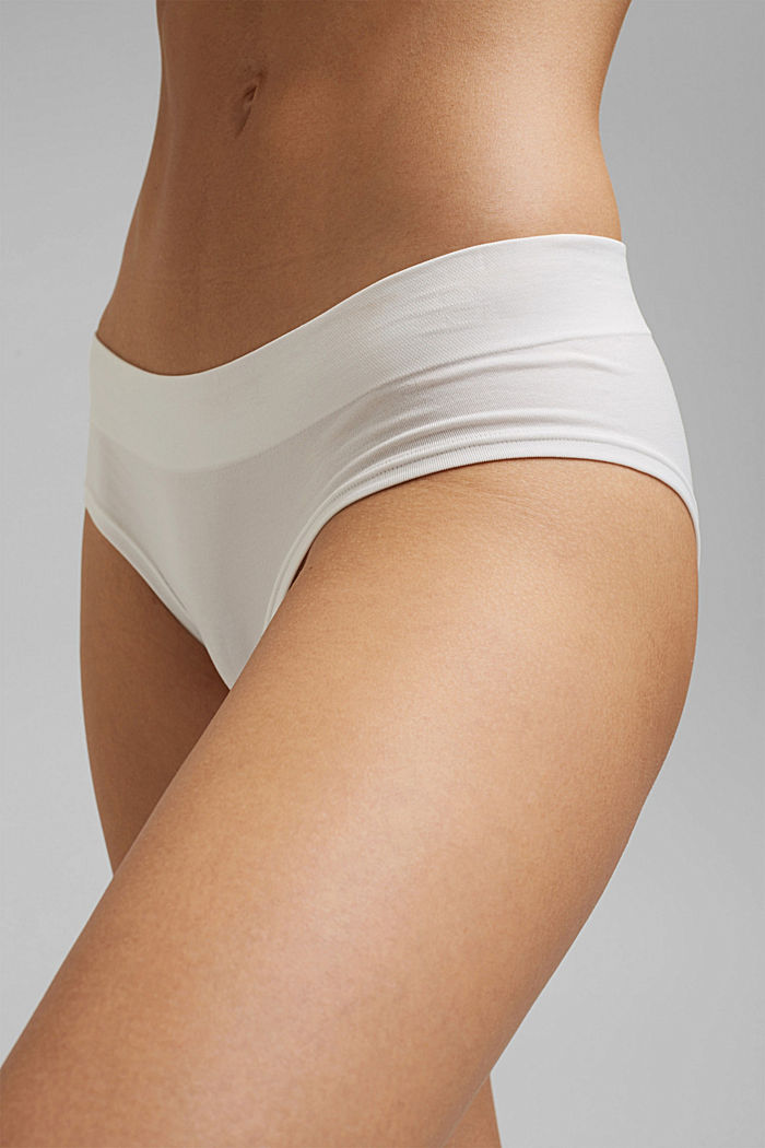 Shorty taille basse doux et confortable, OFF WHITE, overview