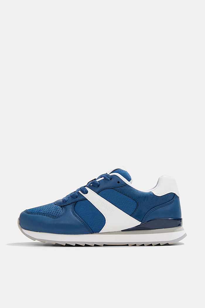 Sneakers in leerlook, DARK BLUE, detail image number 0
