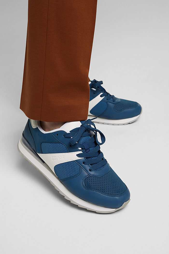 Sneakers in leerlook, DARK BLUE, detail image number 3