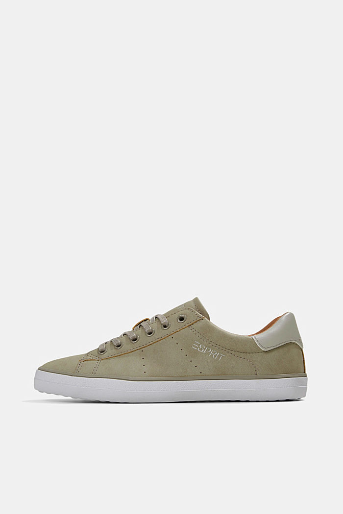 Faux leather trainers, LIGHT GREY, overview