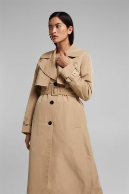 Esprit - Recycled: Trench coat with a waist belt at our Online Shop