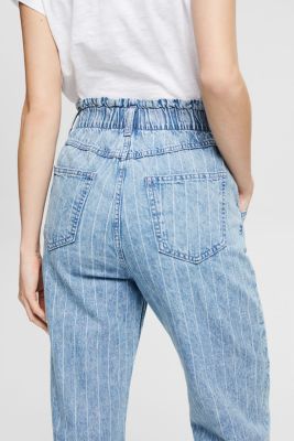 pinstripe blue jeans