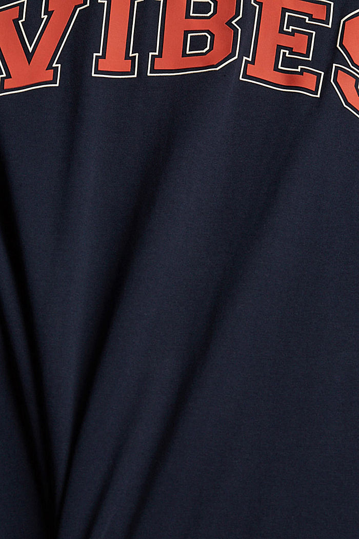 Maglia in jersey con scritta stampata, NAVY, detail image number 4