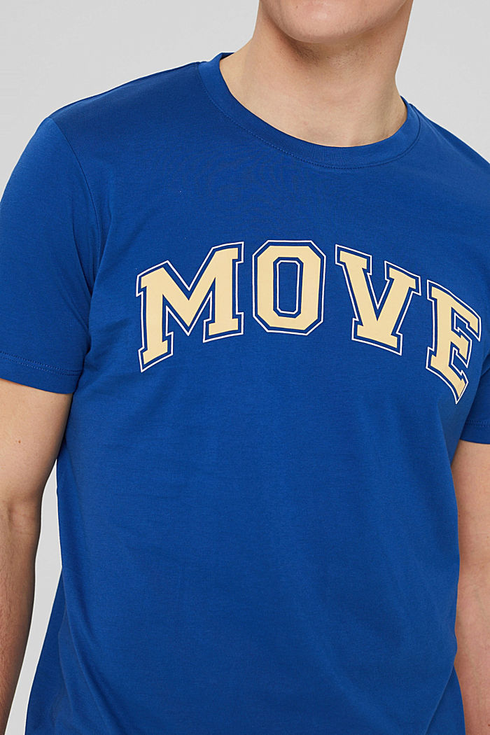 Camiseta de jersey con mensaje estampado, BRIGHT BLUE, detail image number 1