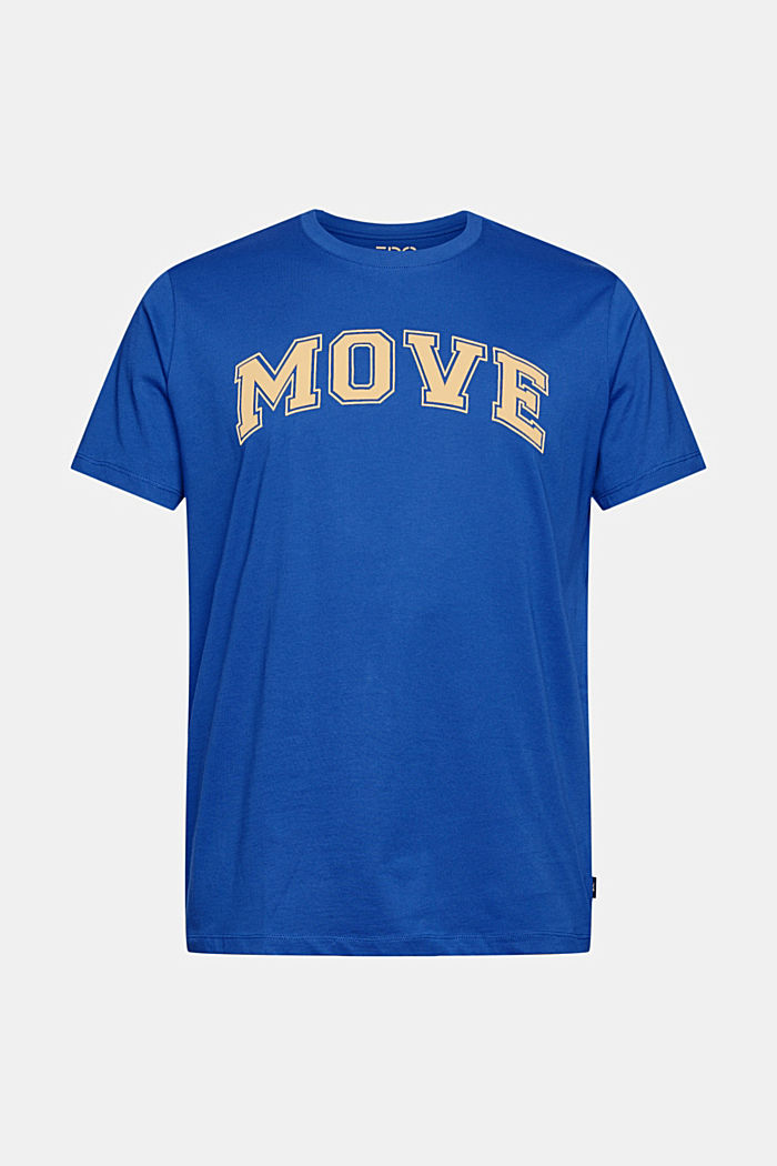 Camiseta de jersey con mensaje estampado, BRIGHT BLUE, overview