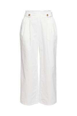 ESPRIT Pantalon court à taille élastique, 100 % coton