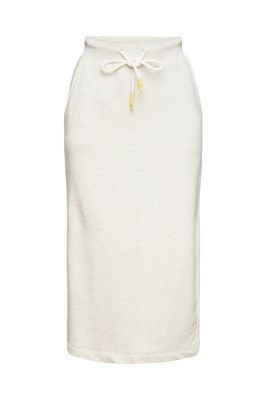 ESPRIT Robe longueur midi en molleton, coton mélangé