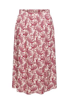 ESPRIT Jupe longueur midi à fleurs en LENZING™ ECOVERO™