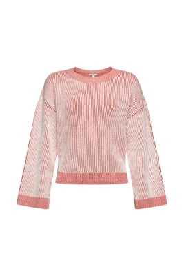 ESPRIT Pull-over en maille côtelée, LENZING™ ECOVERO™