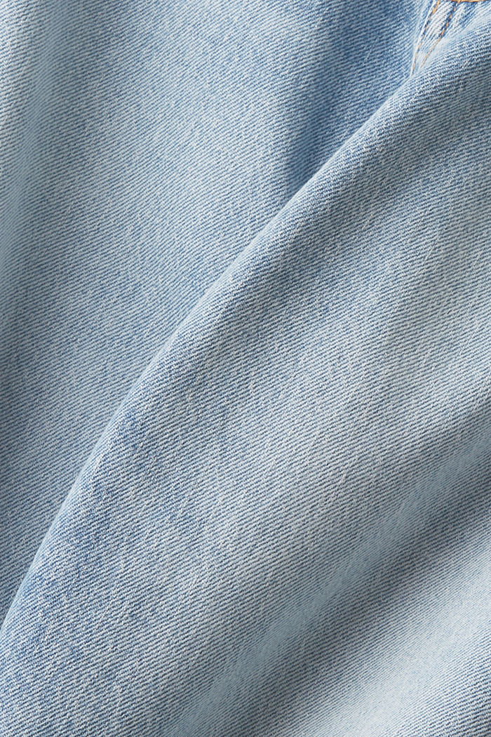 High-rise 90s fit frayed hem jeans, BLUE MEDIUM WASHED, detail-asia image number 5