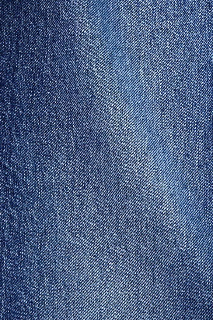 復古風中腰喇叭牛仔褲, BLUE DARK WASHED, detail-asia image number 5